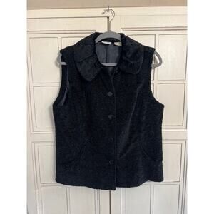 EP Pro size large womens black boucle knit golf vest